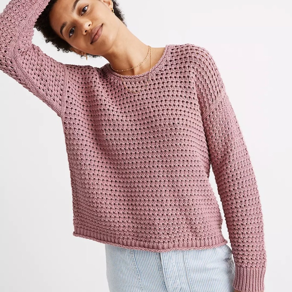 NWOT Madewell Open-Stitch Austen Pullover Sweater